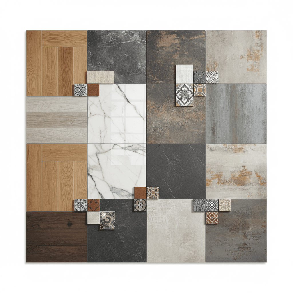 Range of porcelain stoneware finishes and colors